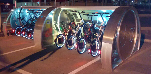 Hangar inteligente de bicicletas